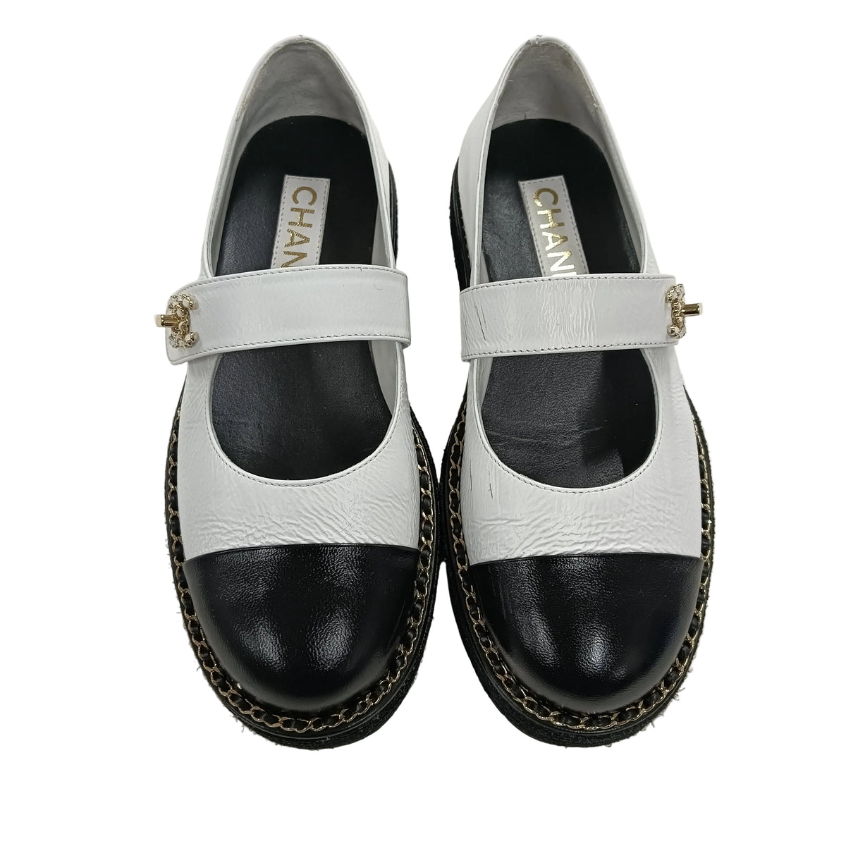 CHANEL Pumps 36 Lady's White And Black **Stain/Scratch G45848