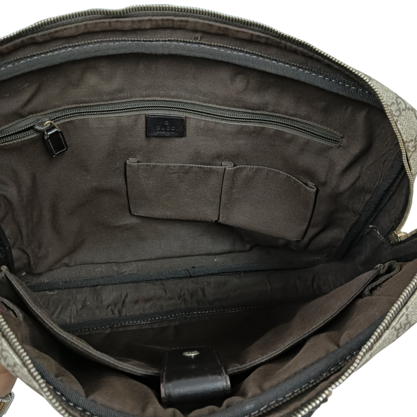 GUCCI 2WAY Bag 208483 Gray Scratch