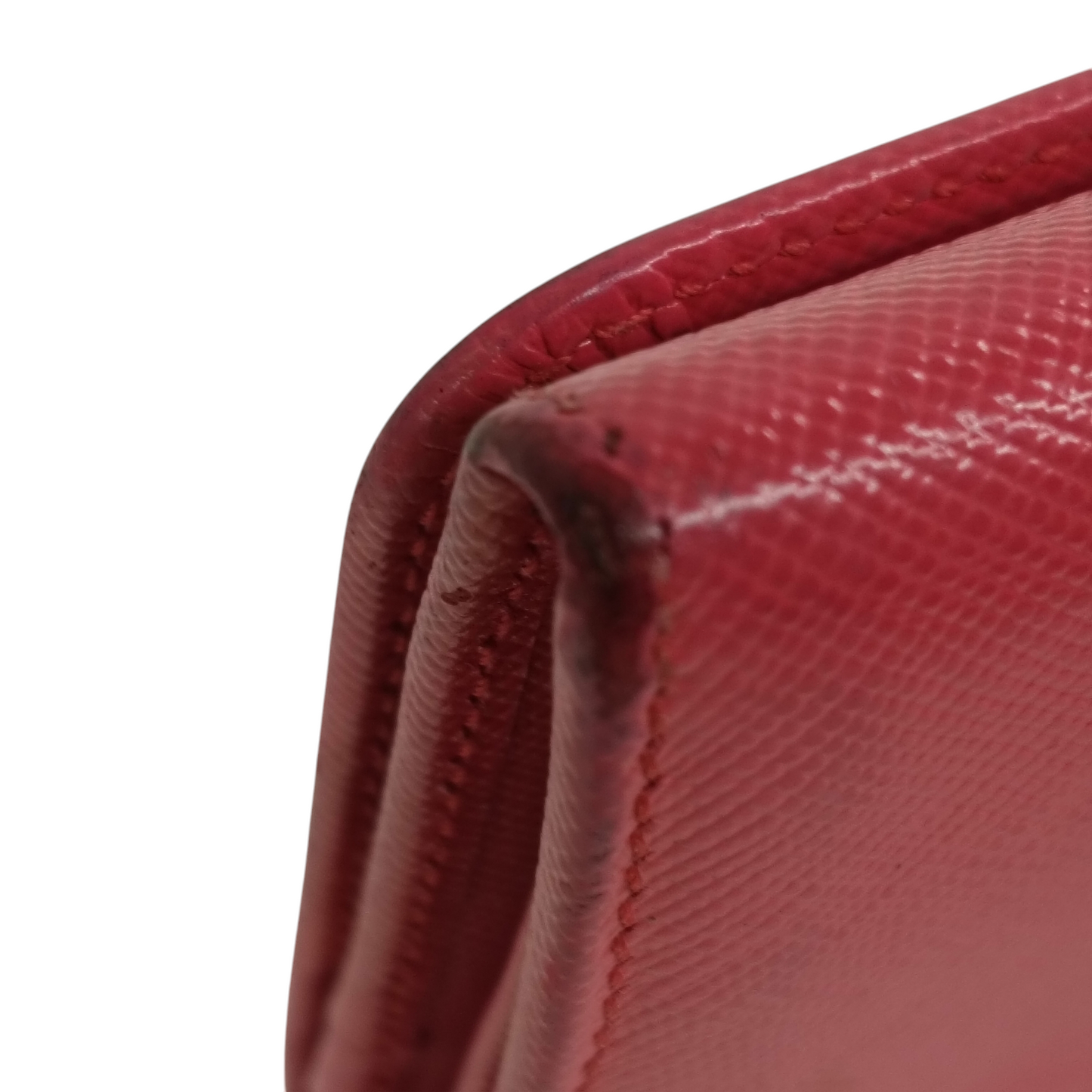 PRADA Long Wallet Rank (BC) Pink *Damage 184