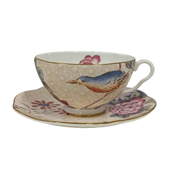 Cup & Saucer Wedgwood White CUCKOO