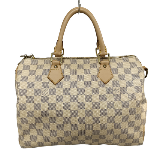 LOUIS VUITTON 2WAY Bag Damier Azul N41533 White/Brown Stain/Damage SP1174 Speedy 30 Bandouliere