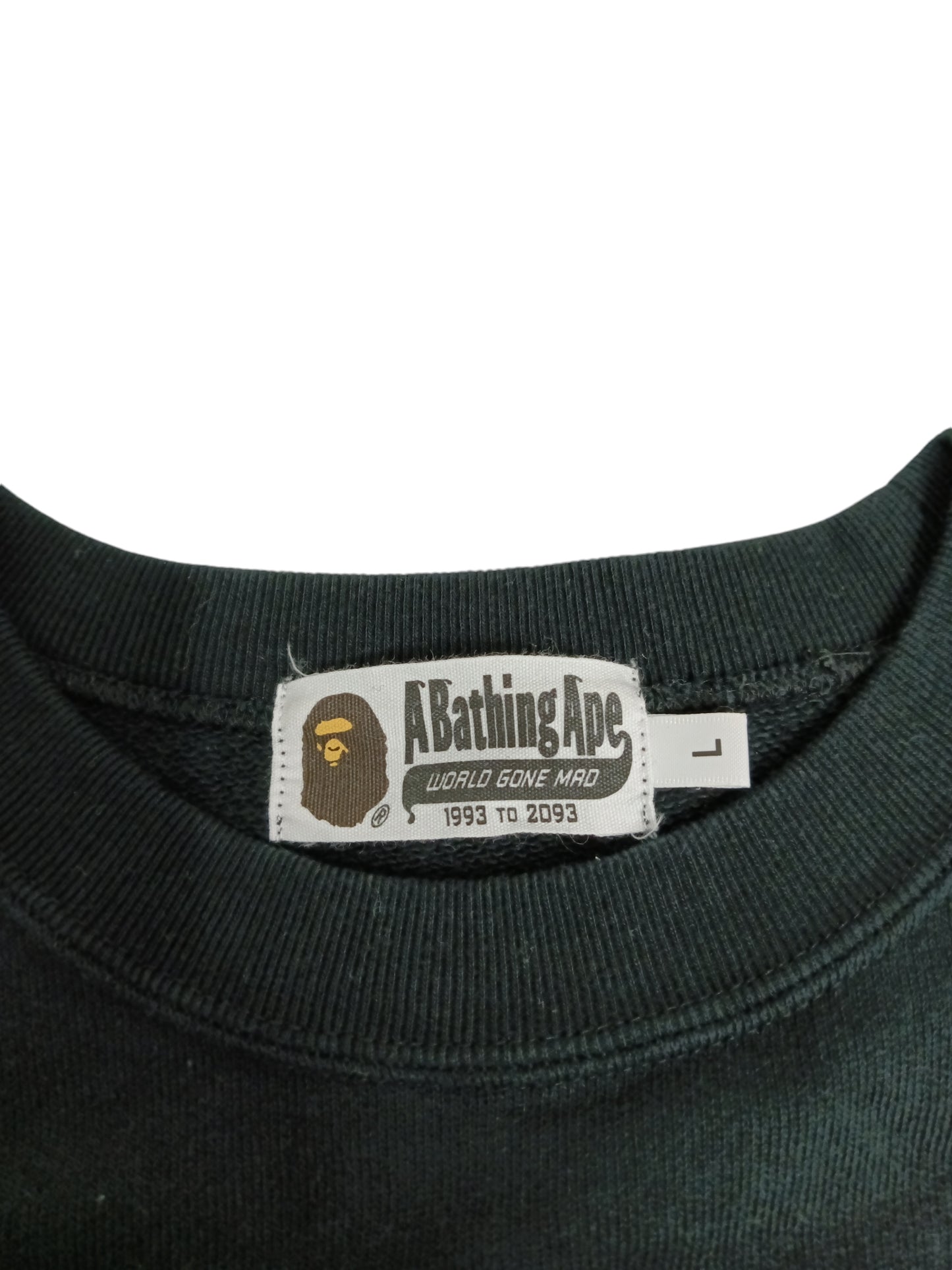 A BATHING APE SWEAT MENS BLACK 001SWH701011F SIZE L