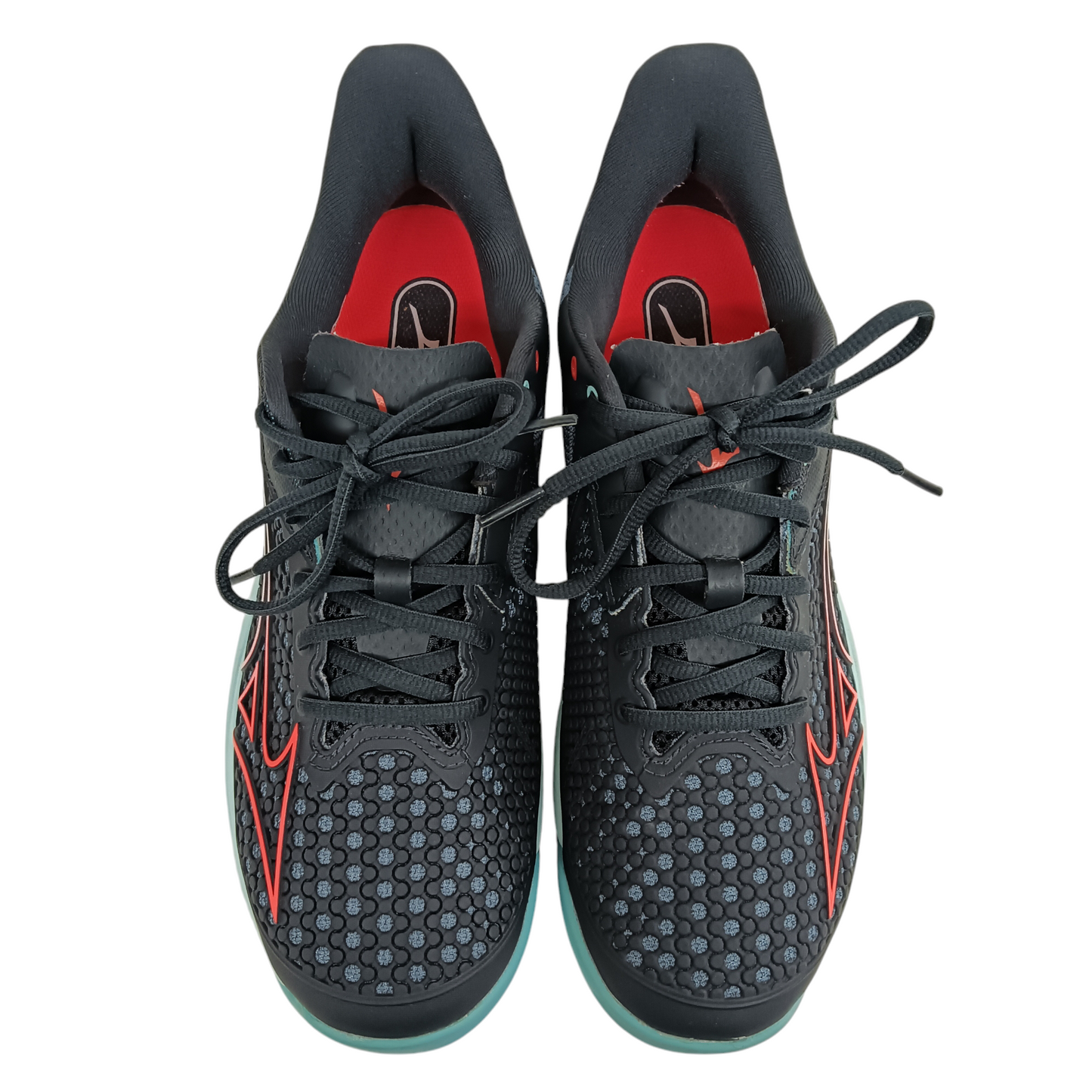 MIZUNO Sneaker Size 41 61GA227012 Mens Black/Sky Blue Rank (B)