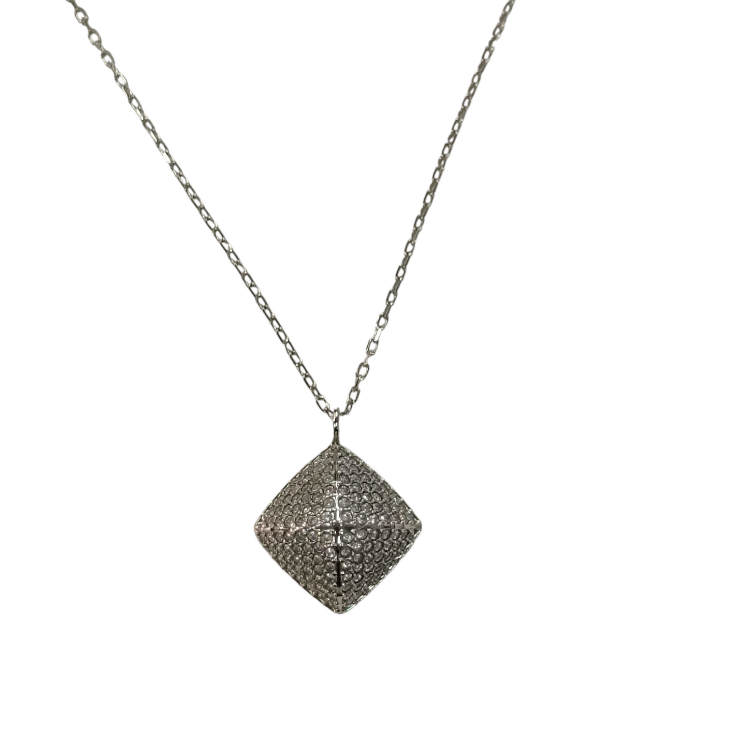 SWAROVSKI PYRAMID NECKLACE SILVER