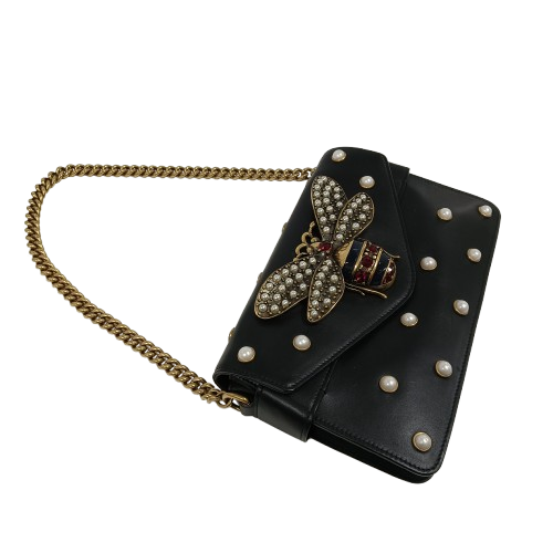 GUCCI Shoulder Bag 453778 Black **Scratch/Stain