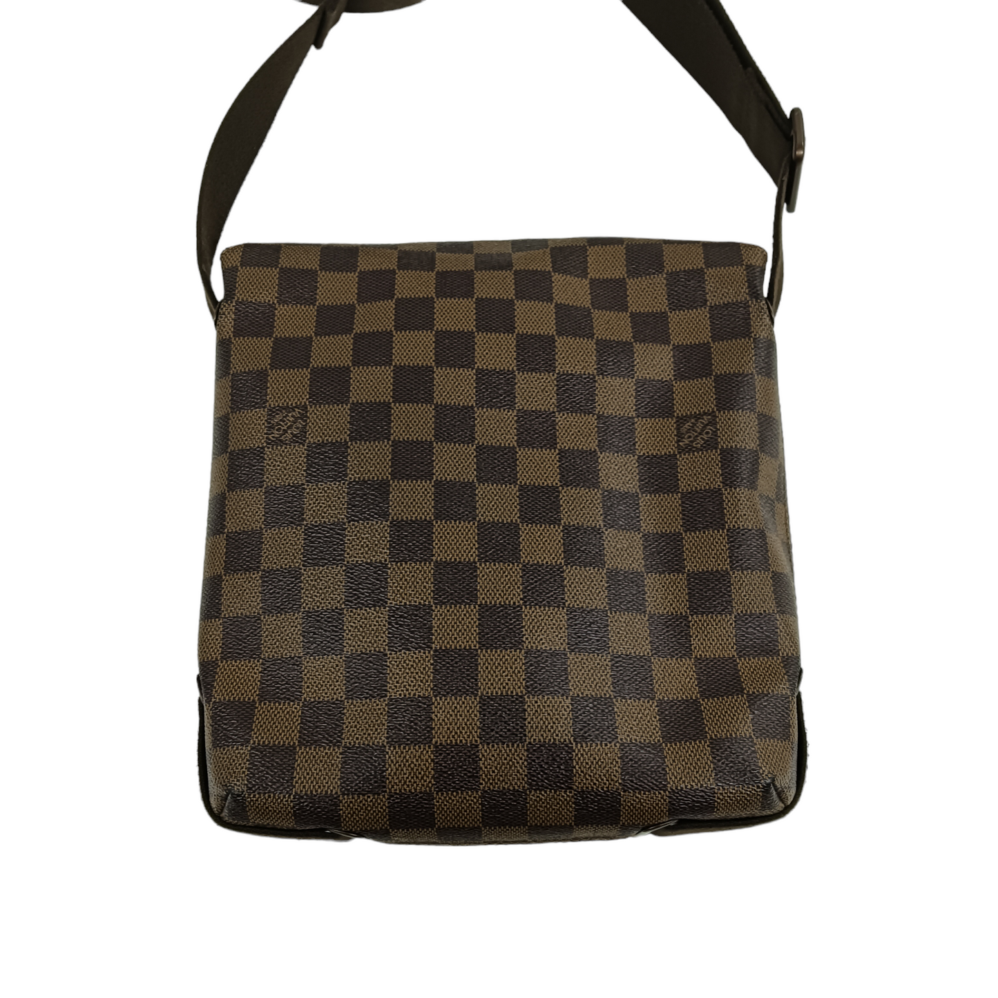 LOUIS VUITTON SHOULDER BAG Damier N51210 Brown Scratch CA4130 Ebene Brooklyn PM