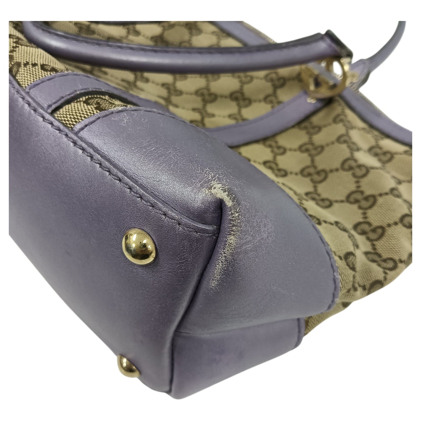 GUCCI Handbag 257069 Purple/Brown **Stain/Damage