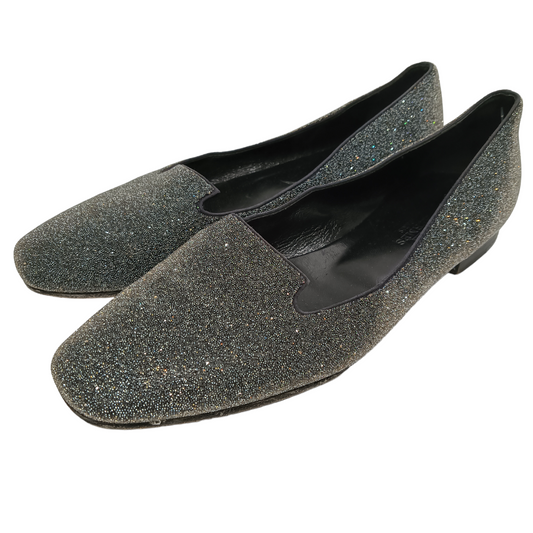 HERES Pumps Lady's Gray Glitter Size 37