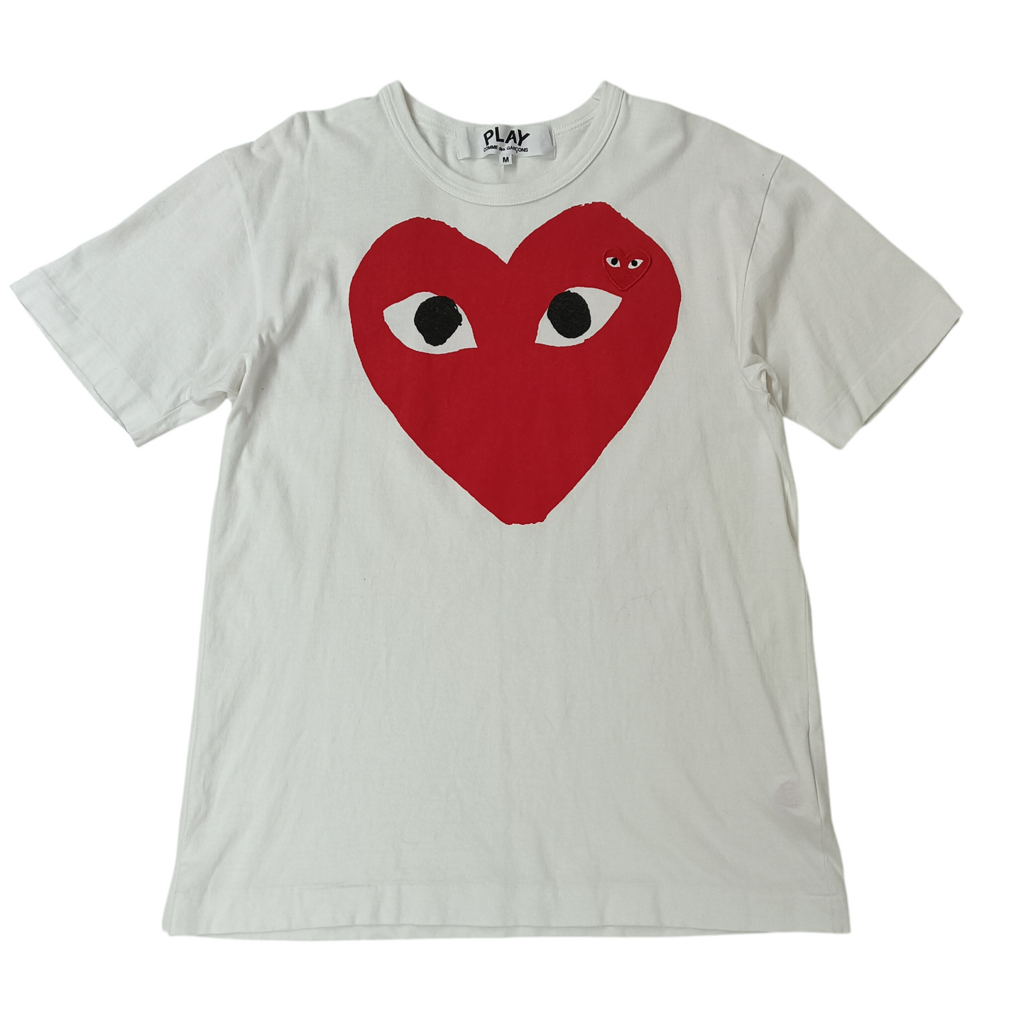 PLAY COMME DES GARCONS T-shirt SIZE M Lady's White ZA-T026