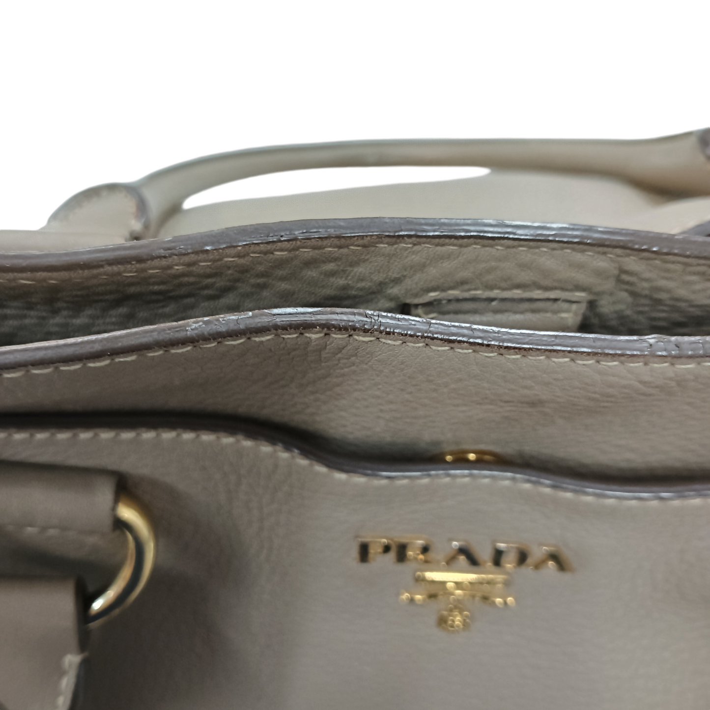 PRADA 2WAY BAG BEIGE