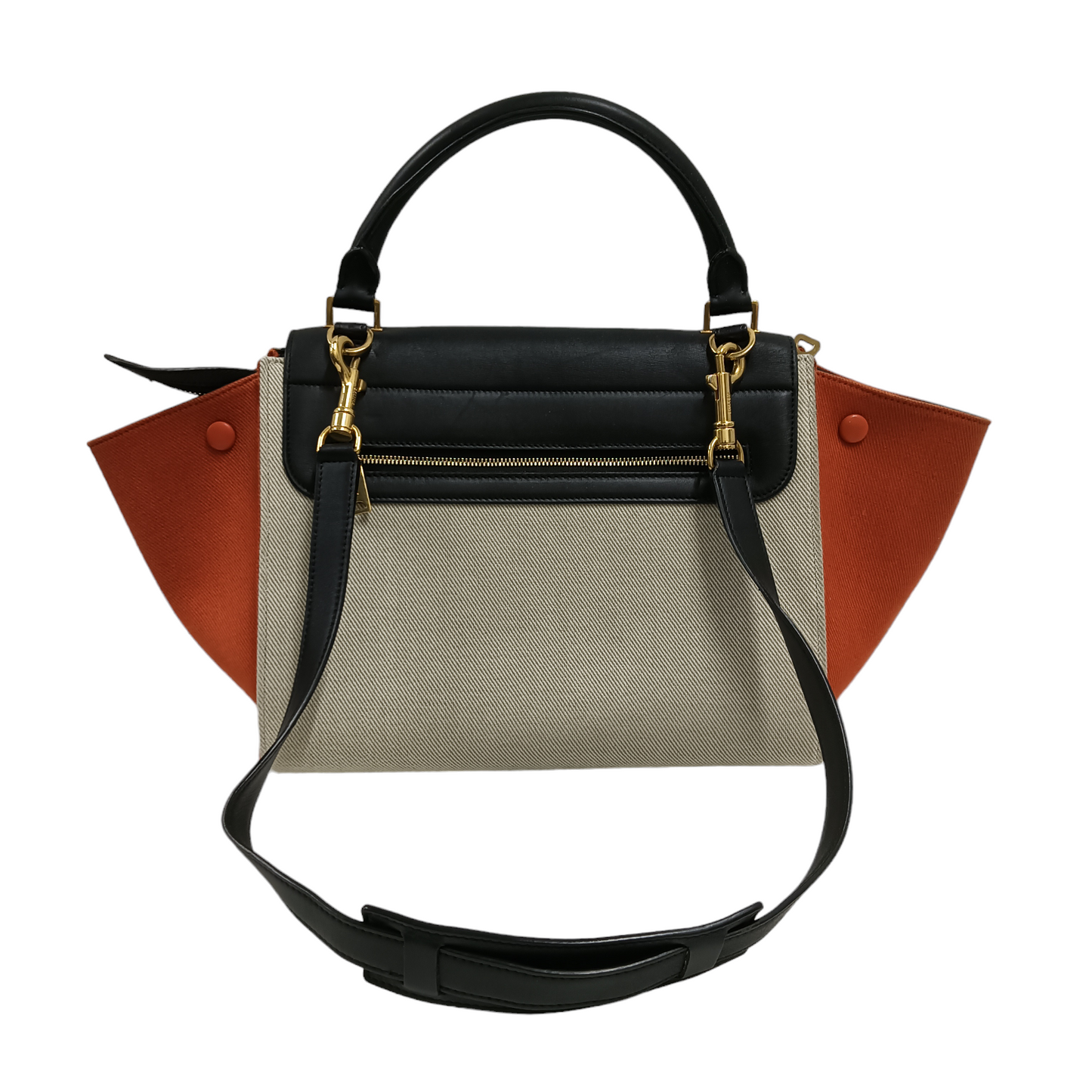 CELINE Trapeze small 27 Beige/Black/Orange 8-CU-4154