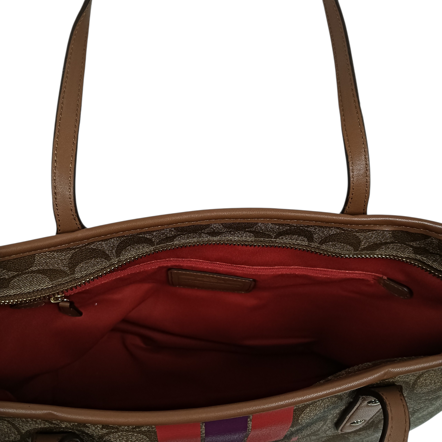 COACH Tote Bag F38405 Brown/Orange