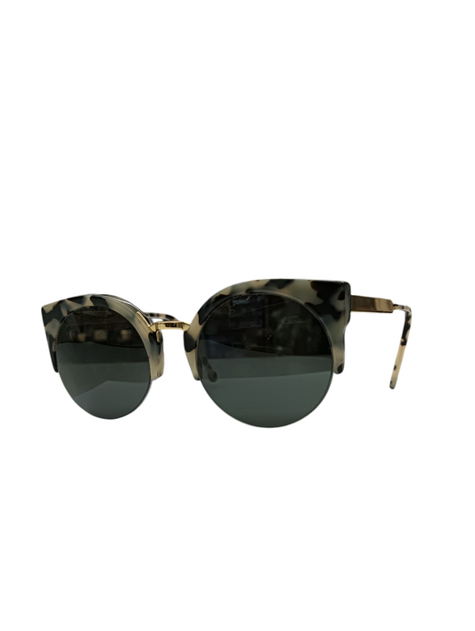 RetroSuperFuture Sunglasses Black/Gold Lucia Francis