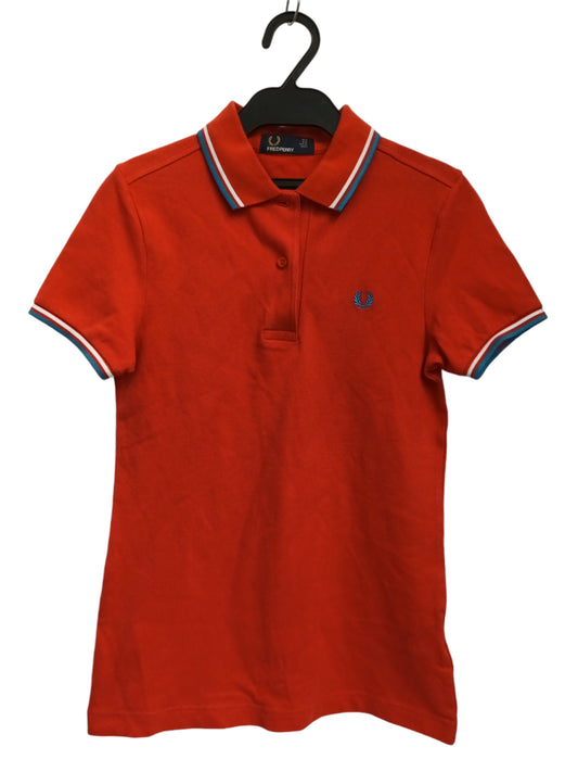 FRED PERRY POLO SHIRT SIZE 34 LADY'S RED G3600 UNUSED ITEM