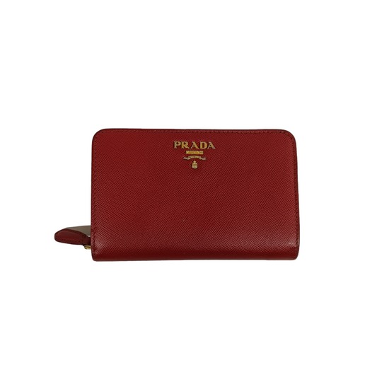 PRADA Wallet Red Scratch/Stain