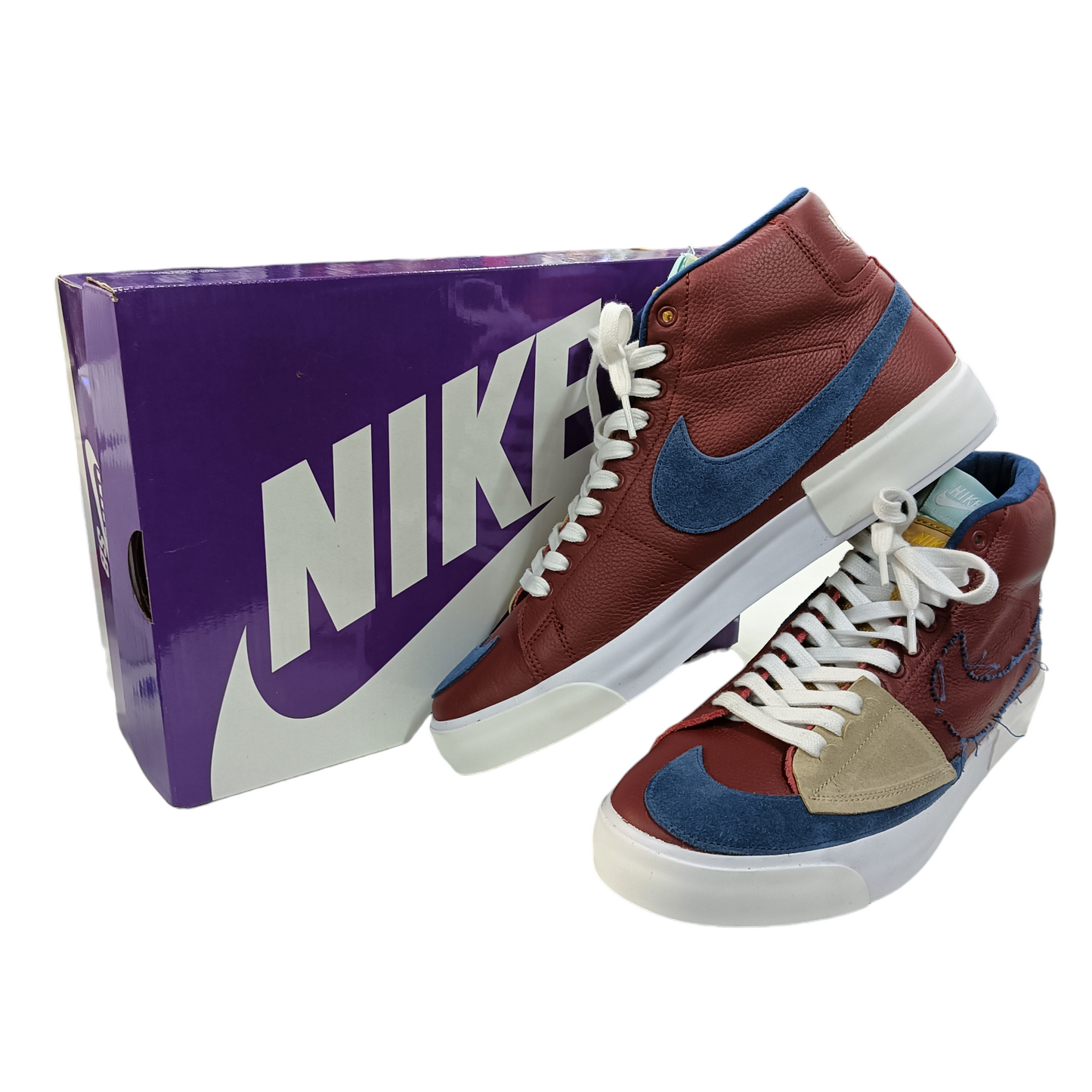 NIKE SB ZOOM BLAZER MID EDGE L Size 43.5 Red/navy /rosee/marine DA2189 600