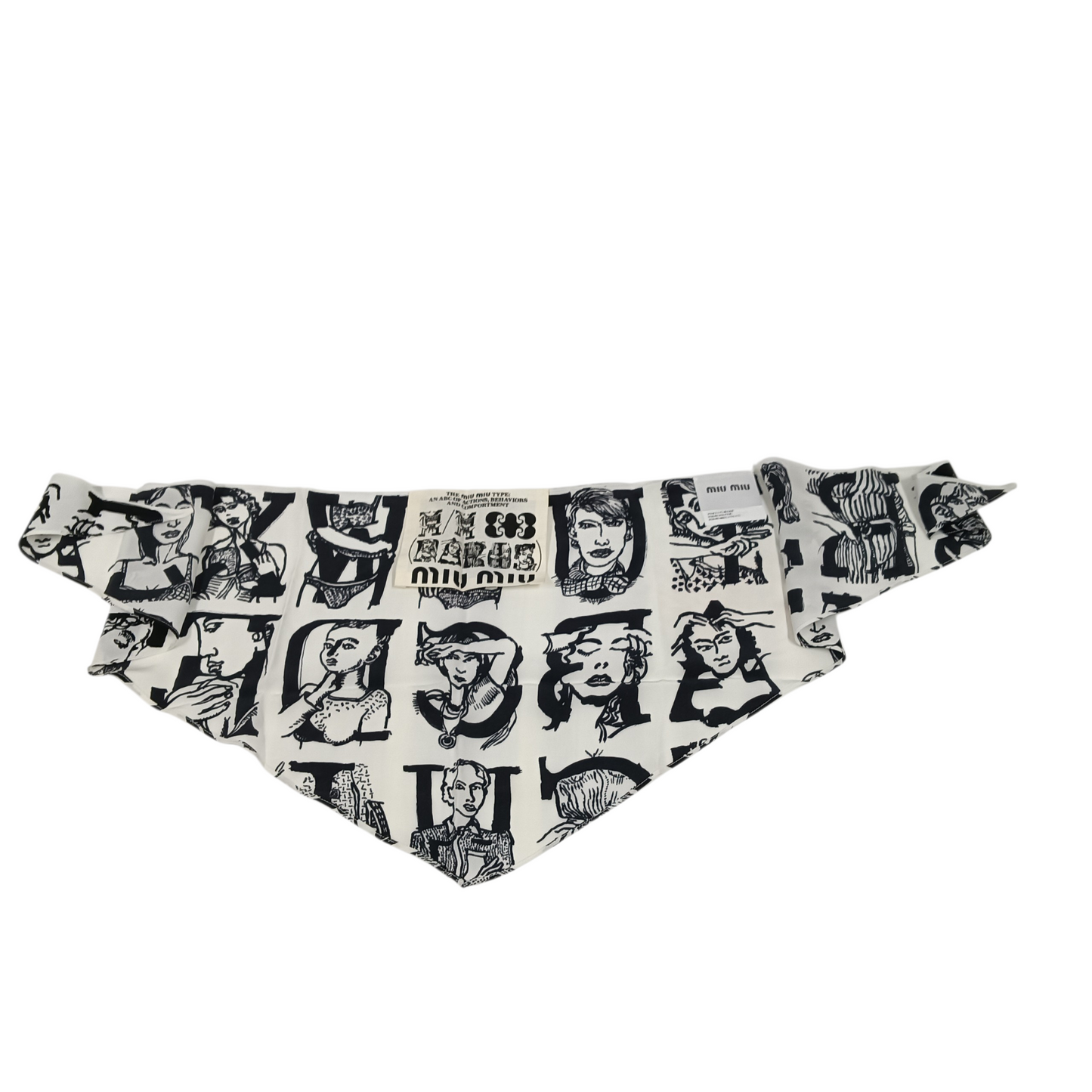 MIU MIU Scarf MCX2781SUU White/Black