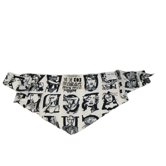 MIU MIU Scarf MCX2781SUU White/Black