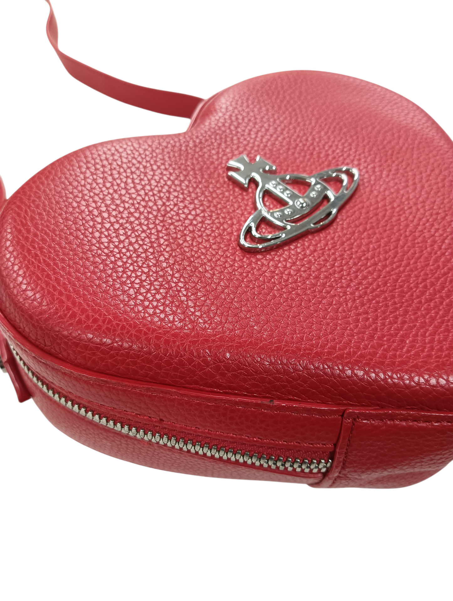 Vivienne Westwood Shoulder Bag Louise Heart Faux Leather Red
