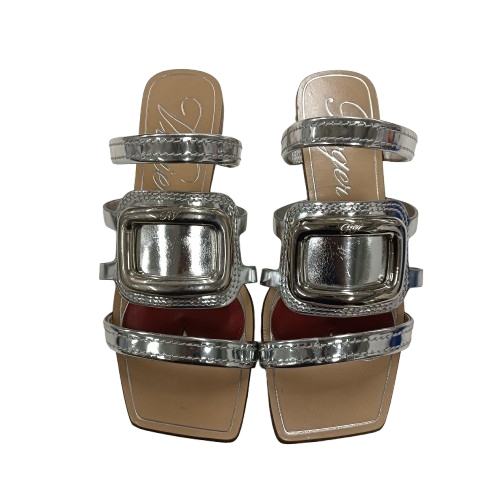 Roger Vivier Sadal 36 1/2 Lady's Silver/Beige RVW661329305ESB200
