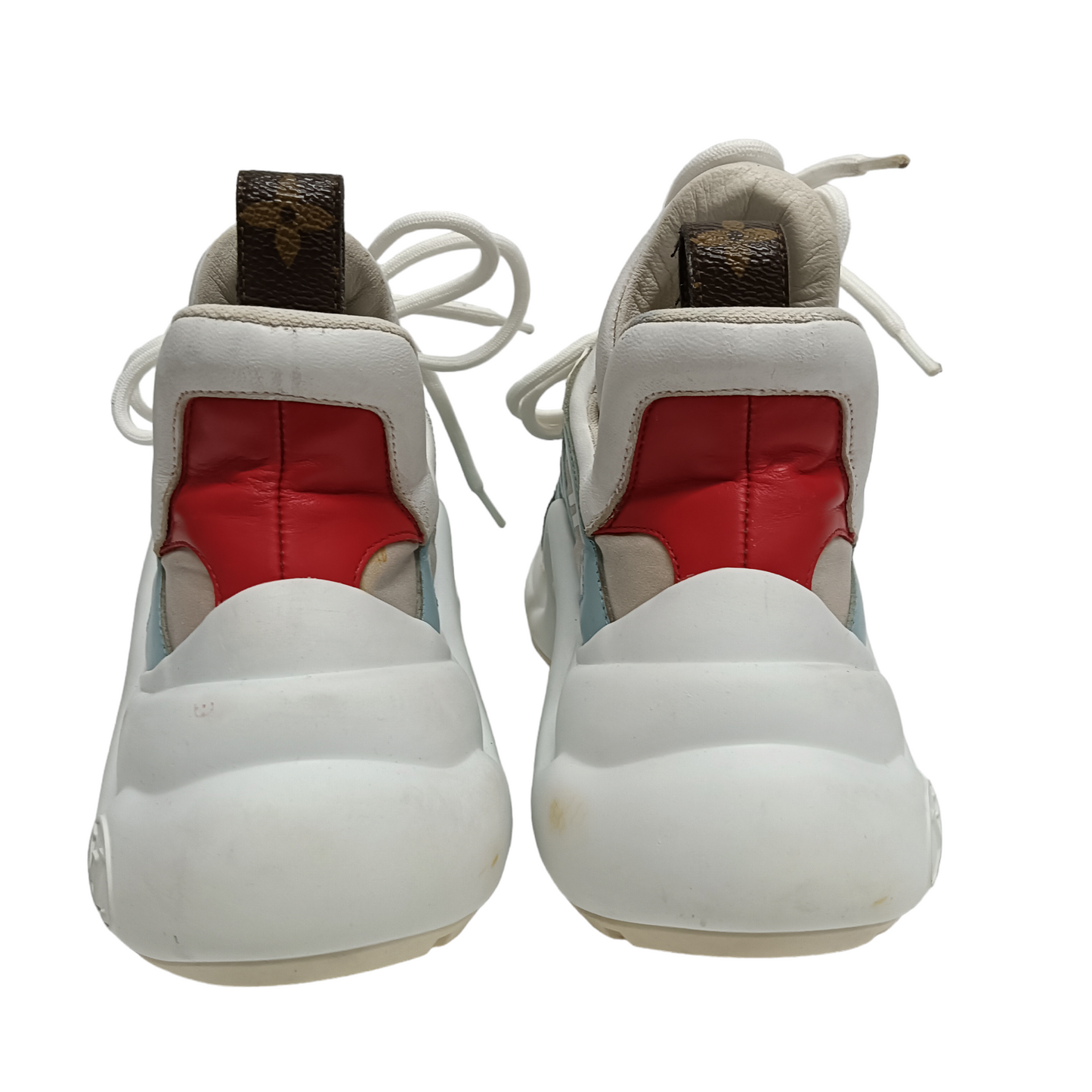 LOUIS VUITTON Arclight Monogram Sneaker Lady's White Size 34.5 G0 0128