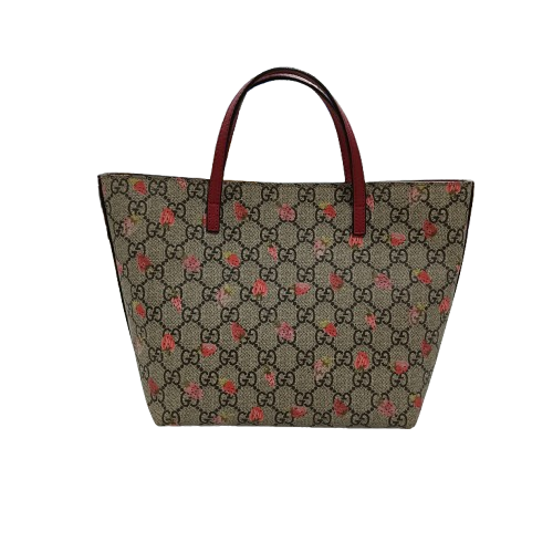 GUCCI Tote Bag 410812 Brown And Red **Stain *Inside Stain