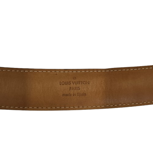 LOUIS VUITTON Belt 85/34 Damier Brown M6995 CA2111