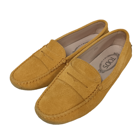 TODS Driving Shoes 36 1/2 Lady's Yellow