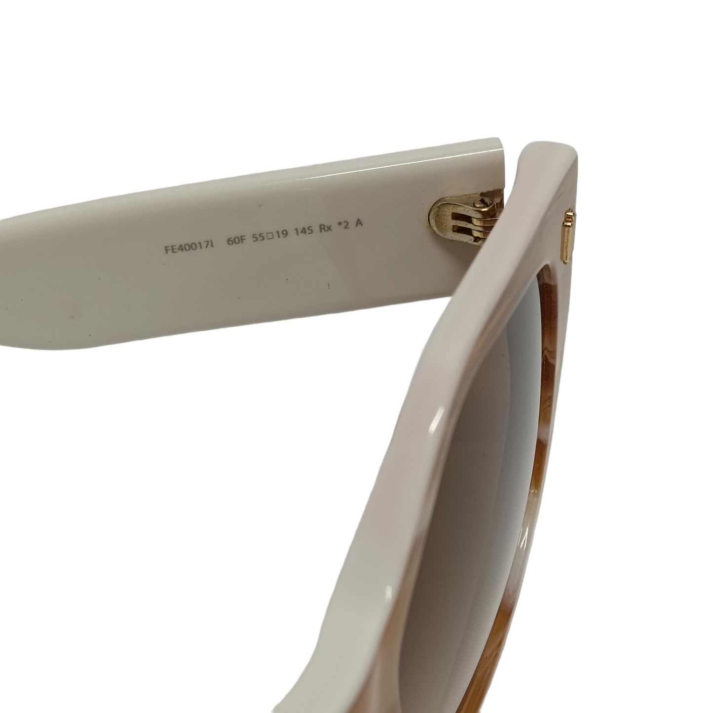 FENDI Marble Effect Sunglasses FE400171 White/Beige