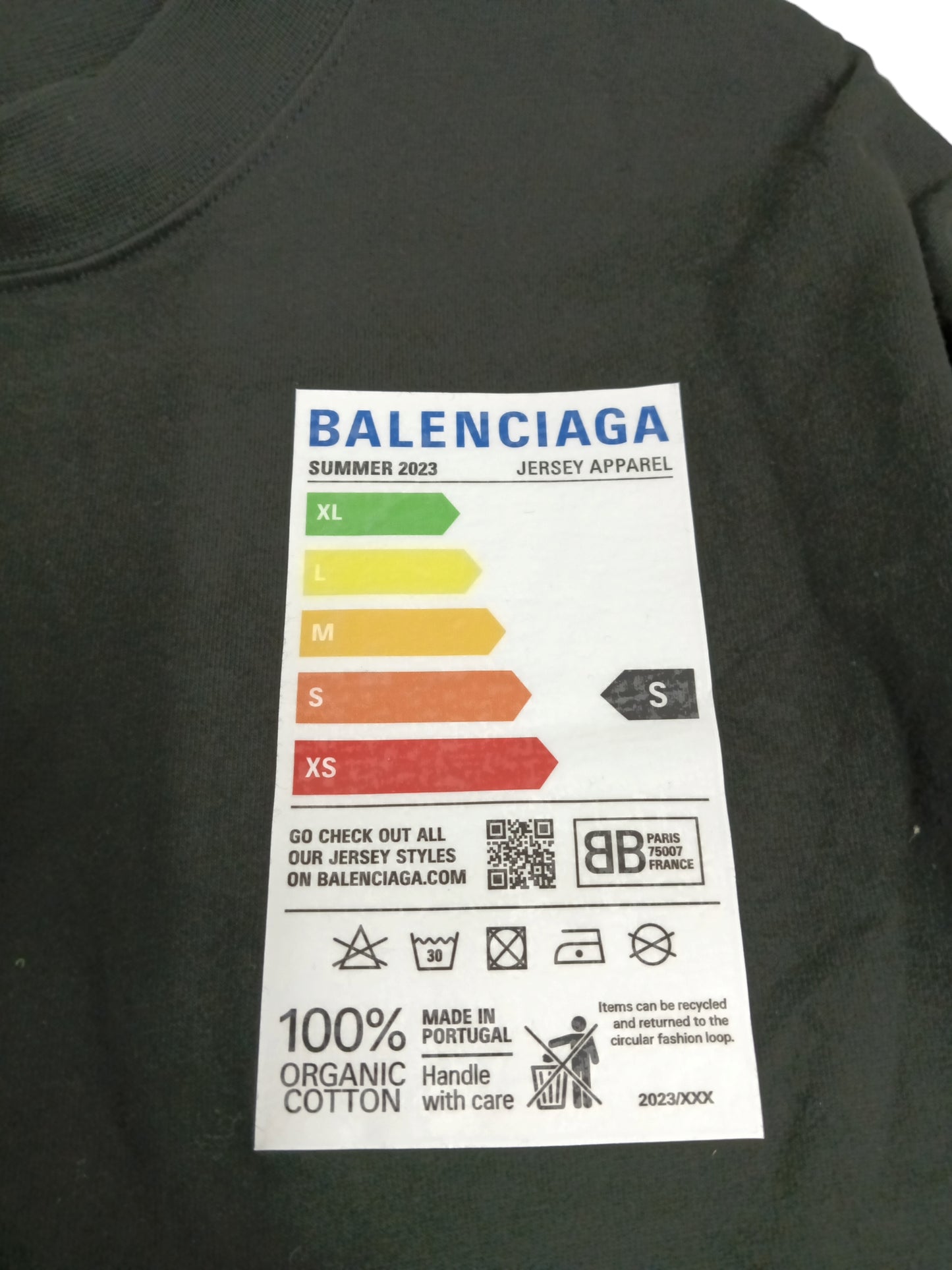 BALENCIAGA T-SHIRT SIZE S BLACK 739784