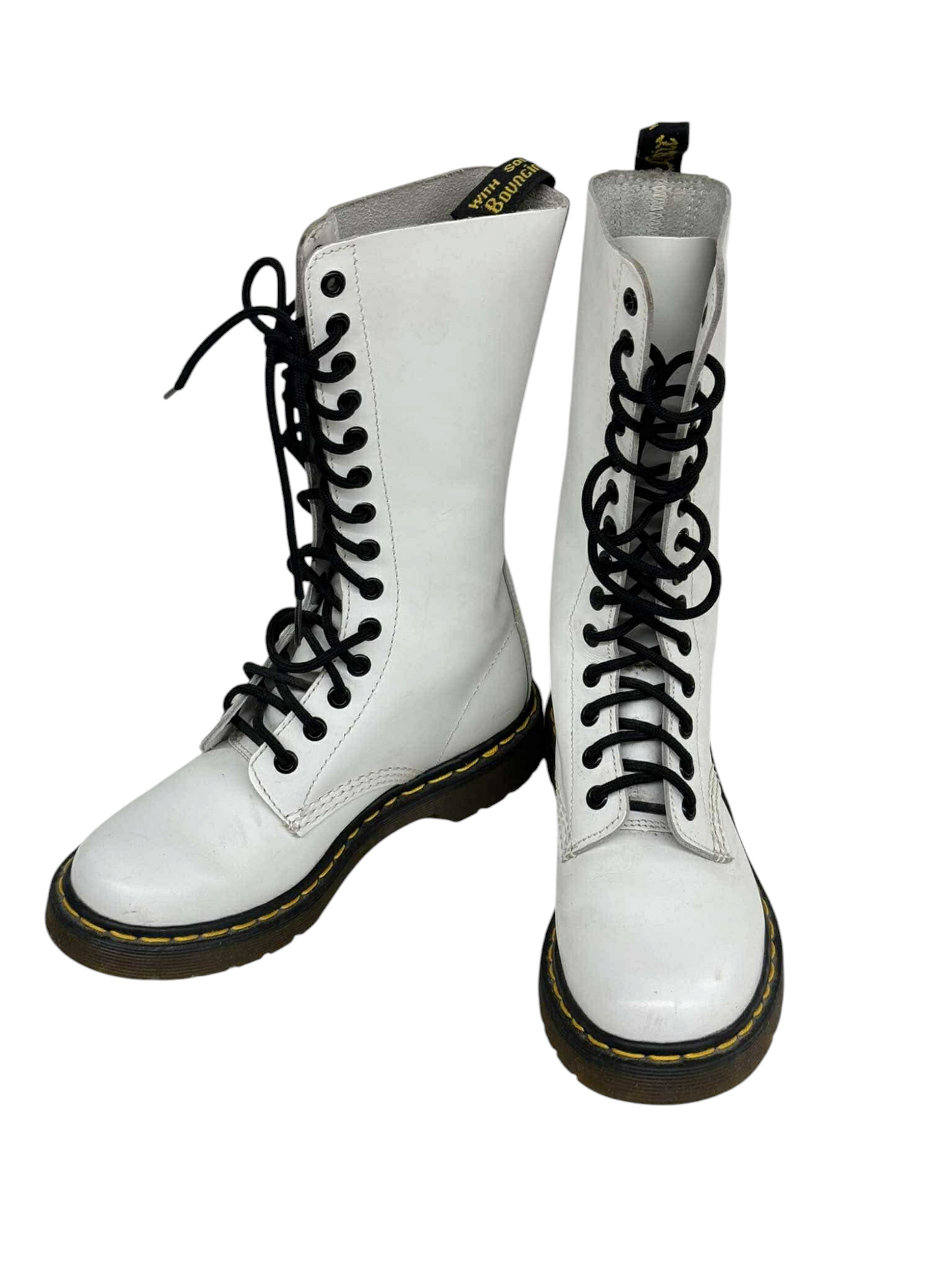 Dr.Martens Long Boots 36 Lady's White 11856 Rank(B) *Stain*