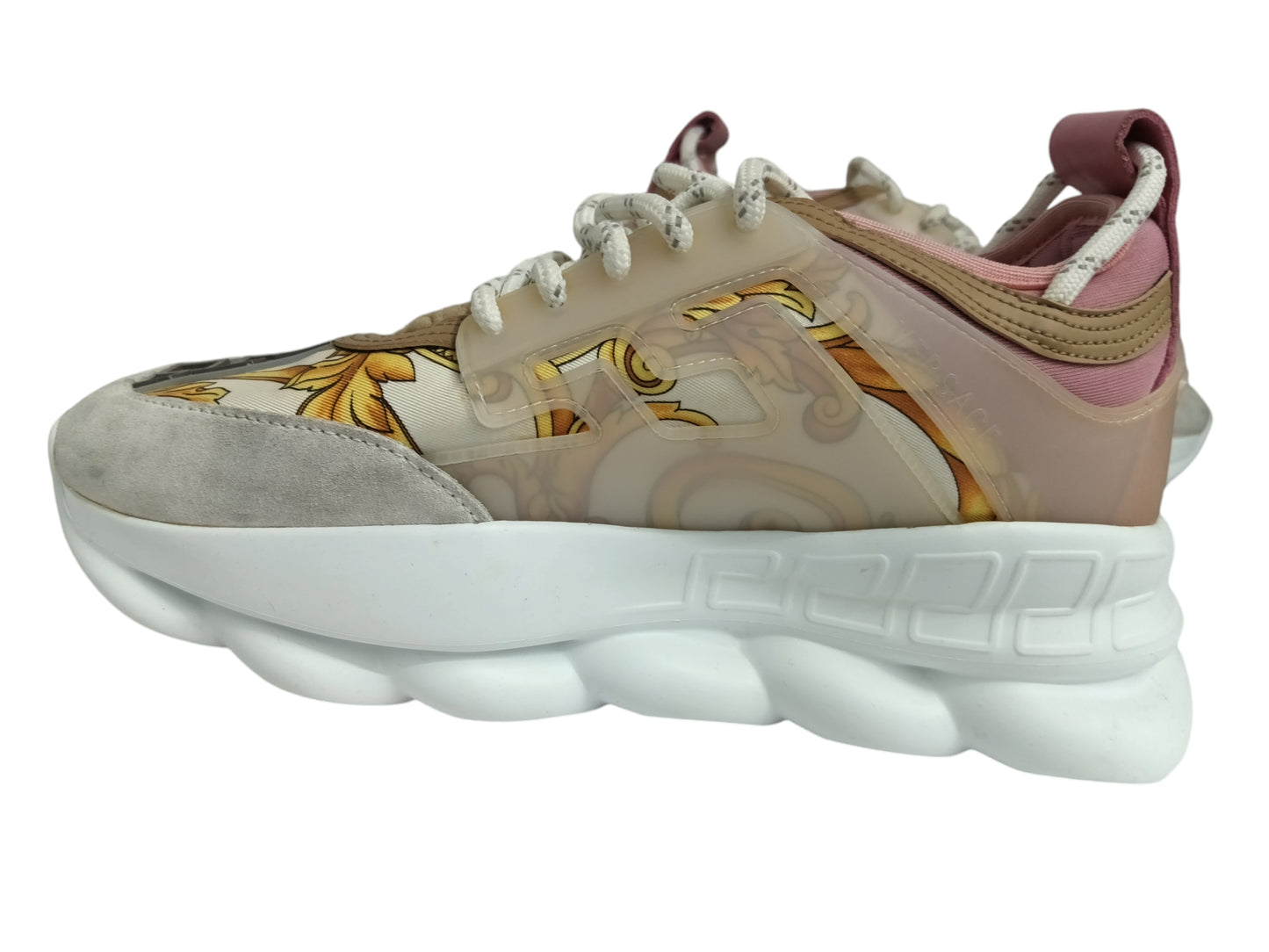 VERSACE SNEAKER LADY'S BEIGE/PINK SIZE 38 RANK(B) *STAIN