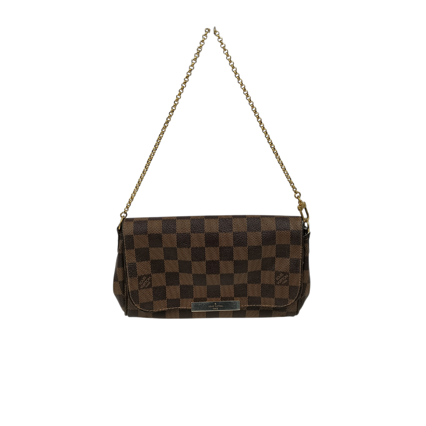 LOUIS VUITTON Shoulder Bag Damier N41129 Brown Scratch