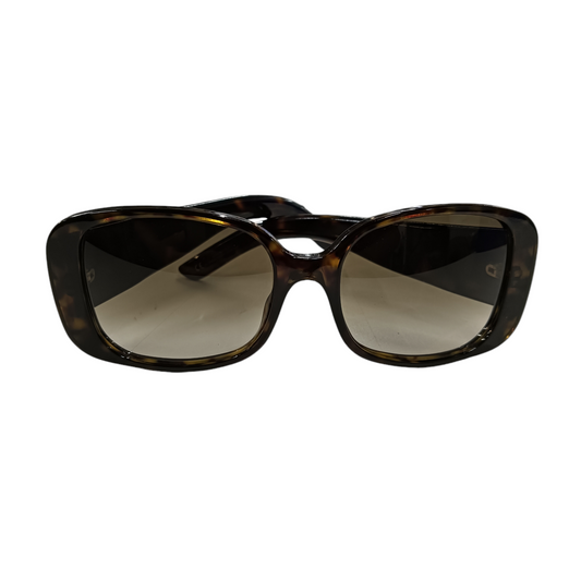 GUCCI SUNGLASSES LOGO DAMAGE BROWN