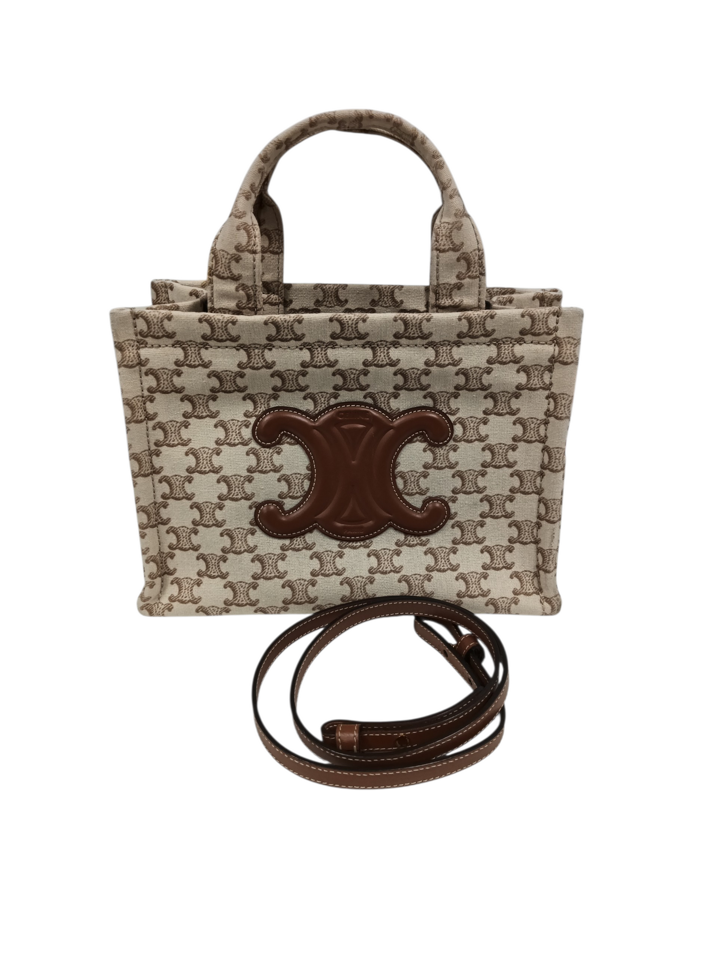 CELINE 2WAY BAG IVORY RANK B U-GA-1223