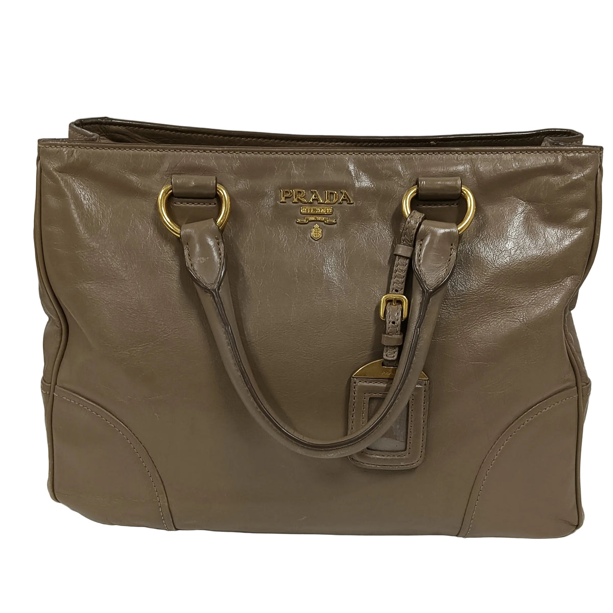 2WAY Bag PRADA VITELLO SHINE BN2533 Beige **Scratch