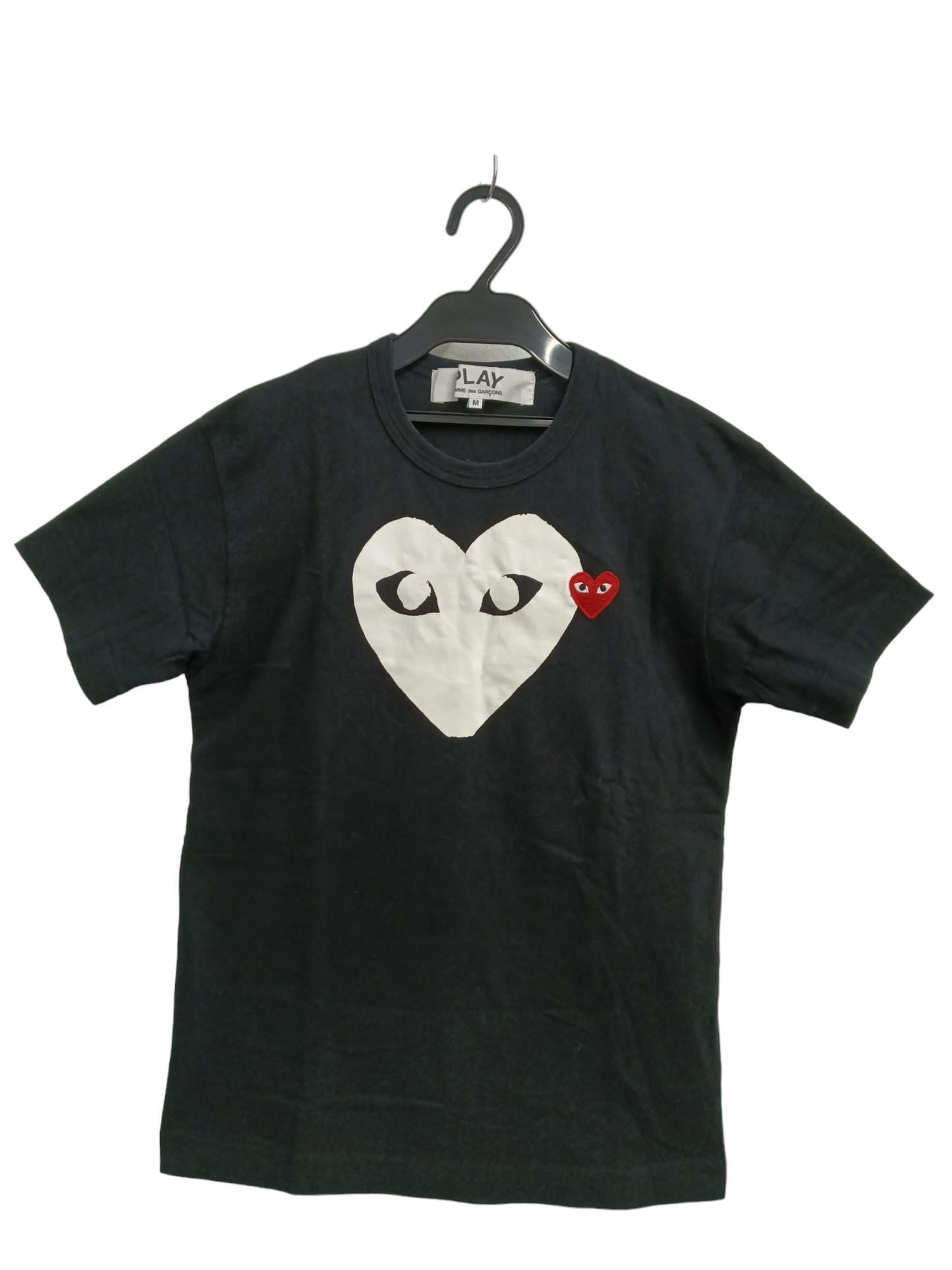 PLAY COMME DES GARCONS MENS BLACK T-SHIRT AZ-T116 SIZE M RANK(B)