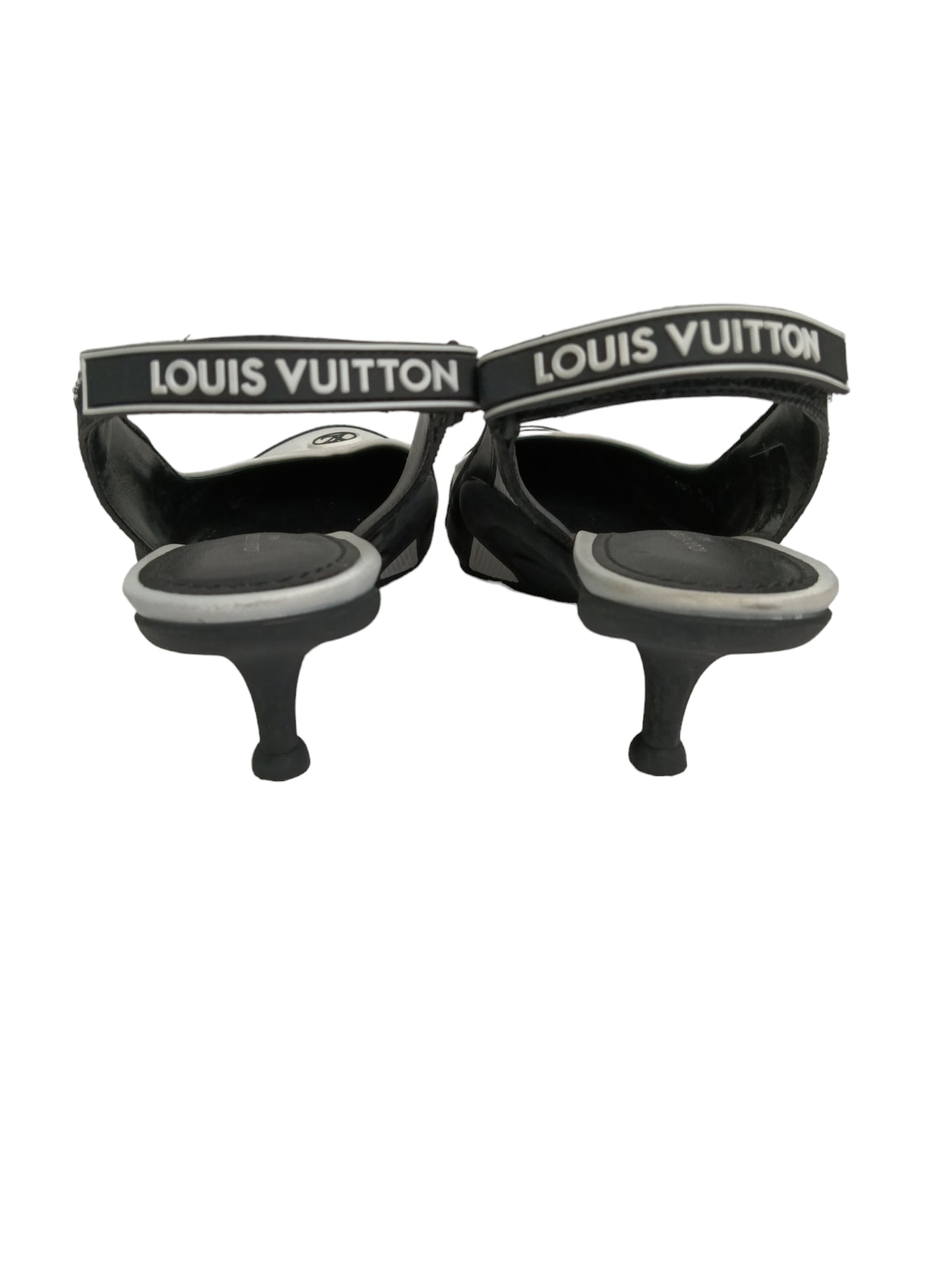 LOUIS VUITTON ARCLIGHT SLING BACK WHITE/BLACK MA1201