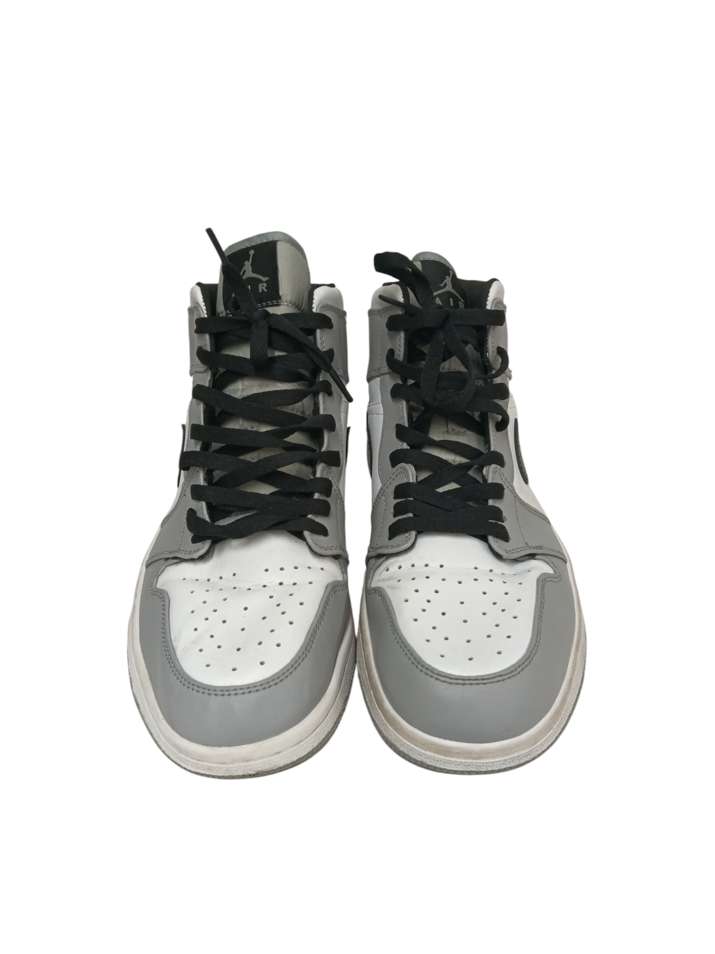 NIKE Air Jordan 1 Mid Light Smoke Gray Mens Size 44 554724-092