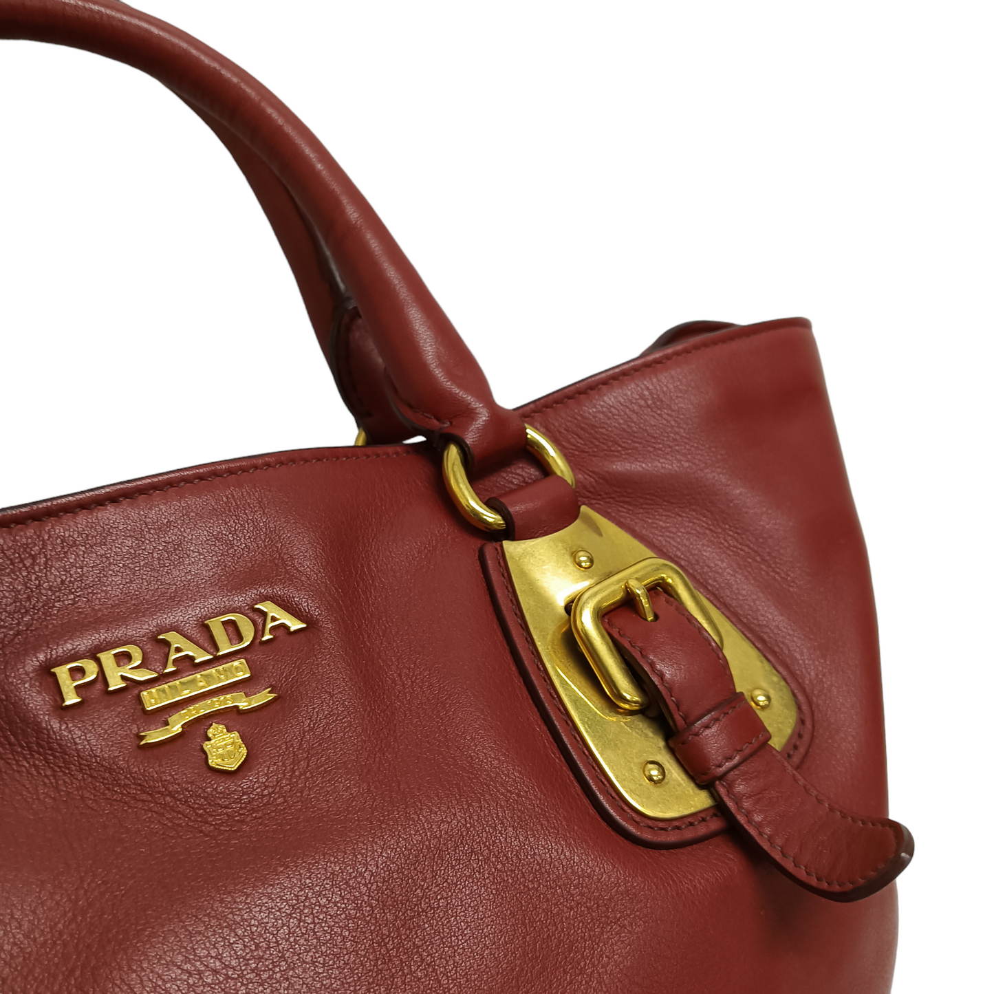 PRADA 2Way Bag Red 172