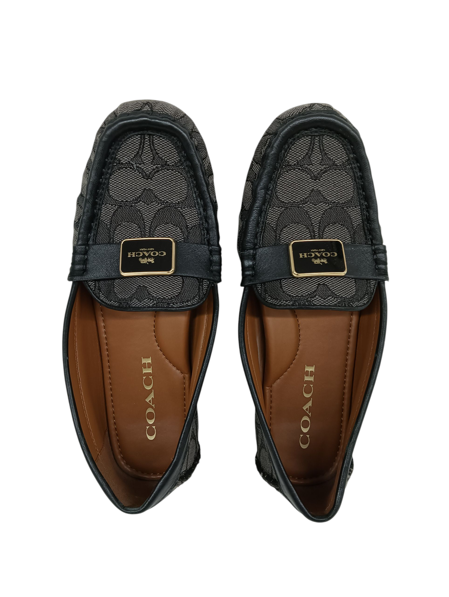 COACH Loafers Size 22.5CM CC639 Lady's Gray