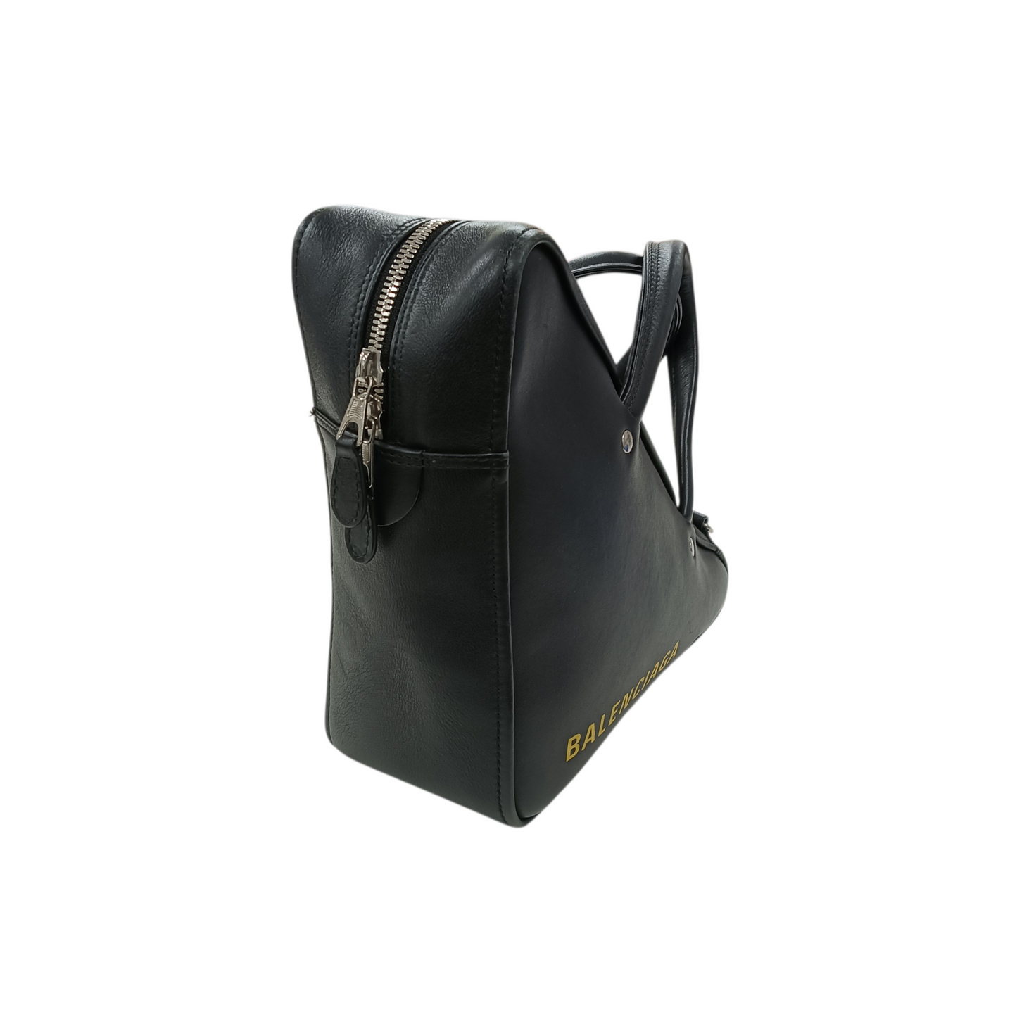BALENCIAGA 2Way Bag Triangle Duffle Bag 1060 Y 535269 Black/Yellow 476975