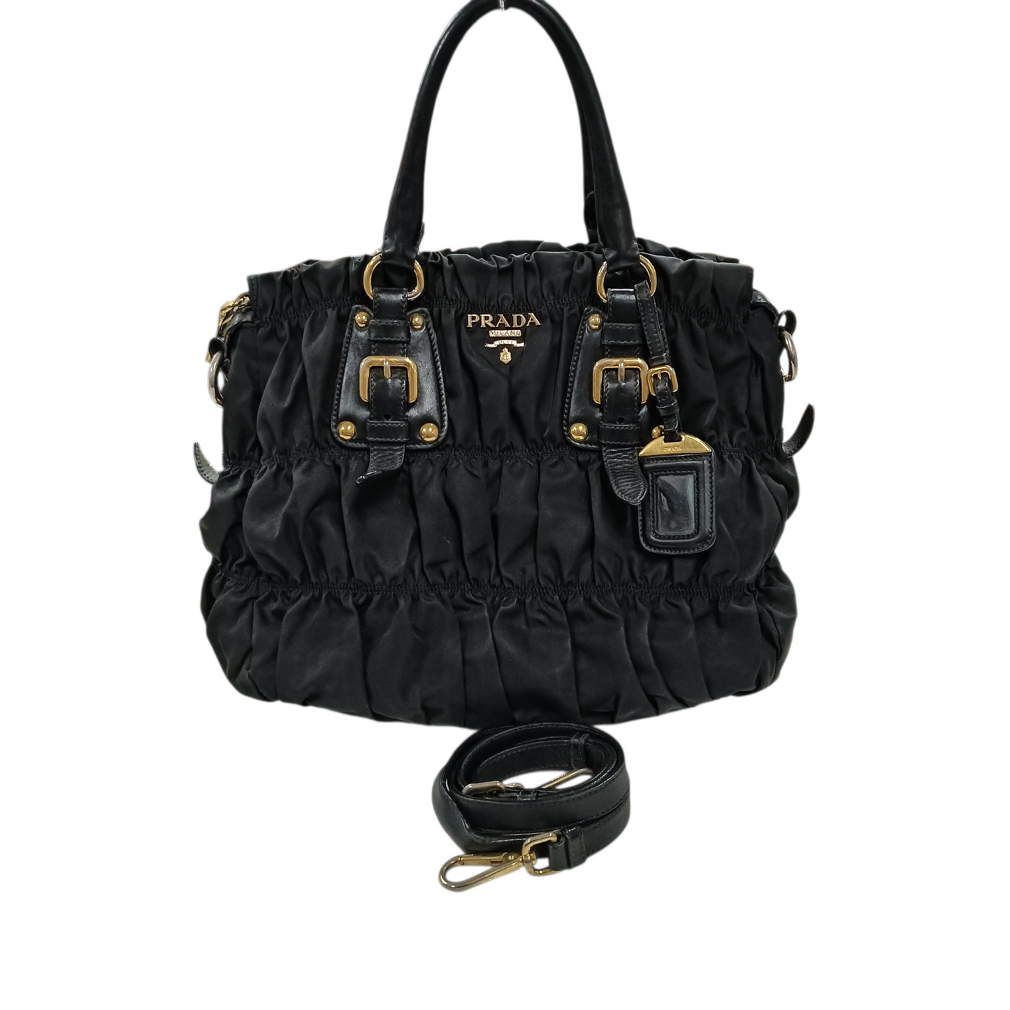 PRADA 2WAY Bag BN2346 Black Scratch