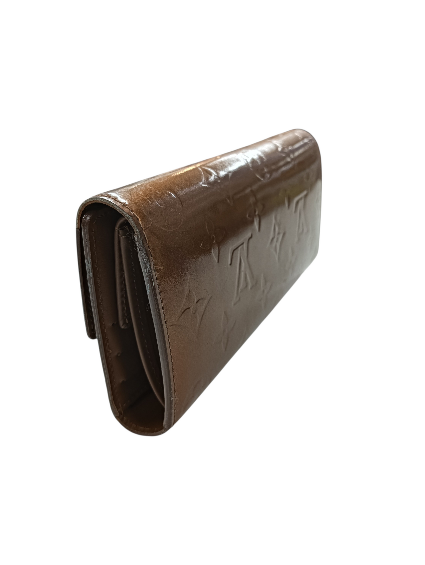 LOUIS VUITTON Wallet Verni M65107 Brown TH0014