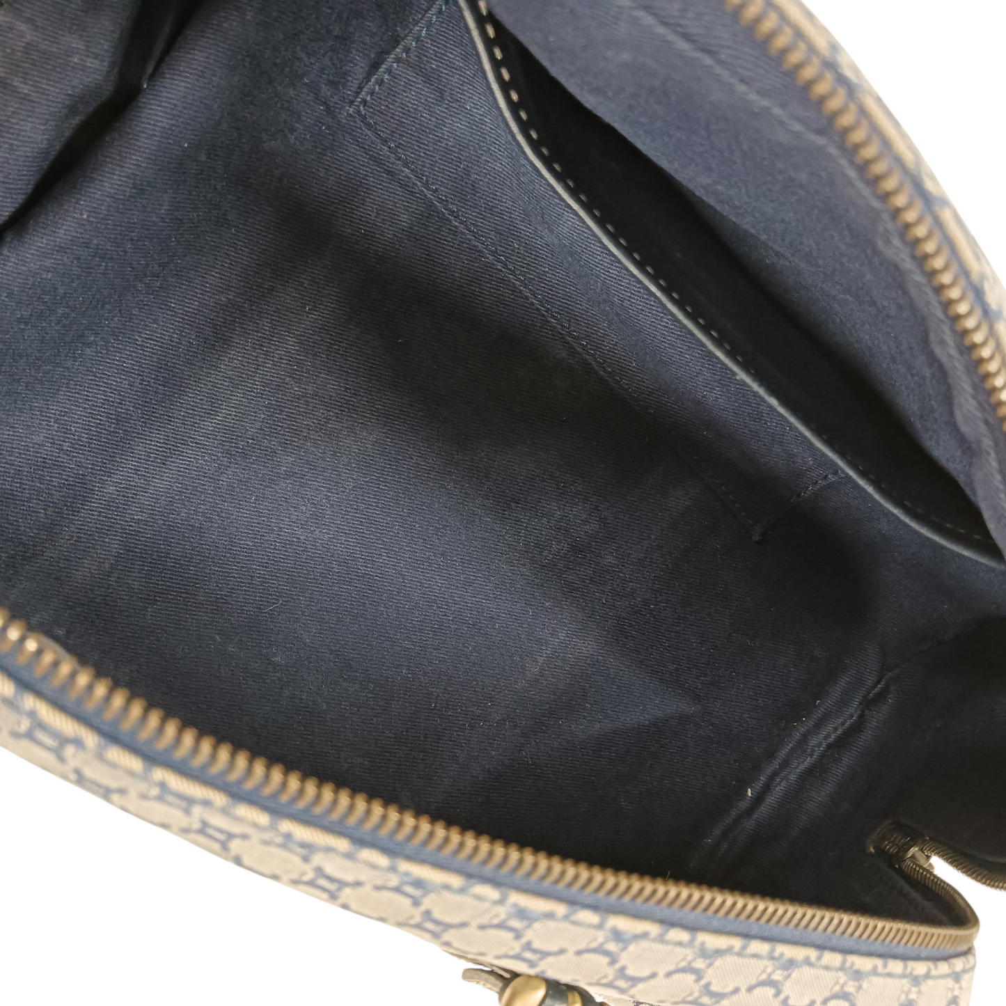 CELINE Shoulder Bag Macadam Mini Dome Canvas *Vintage Navy YS 00/55