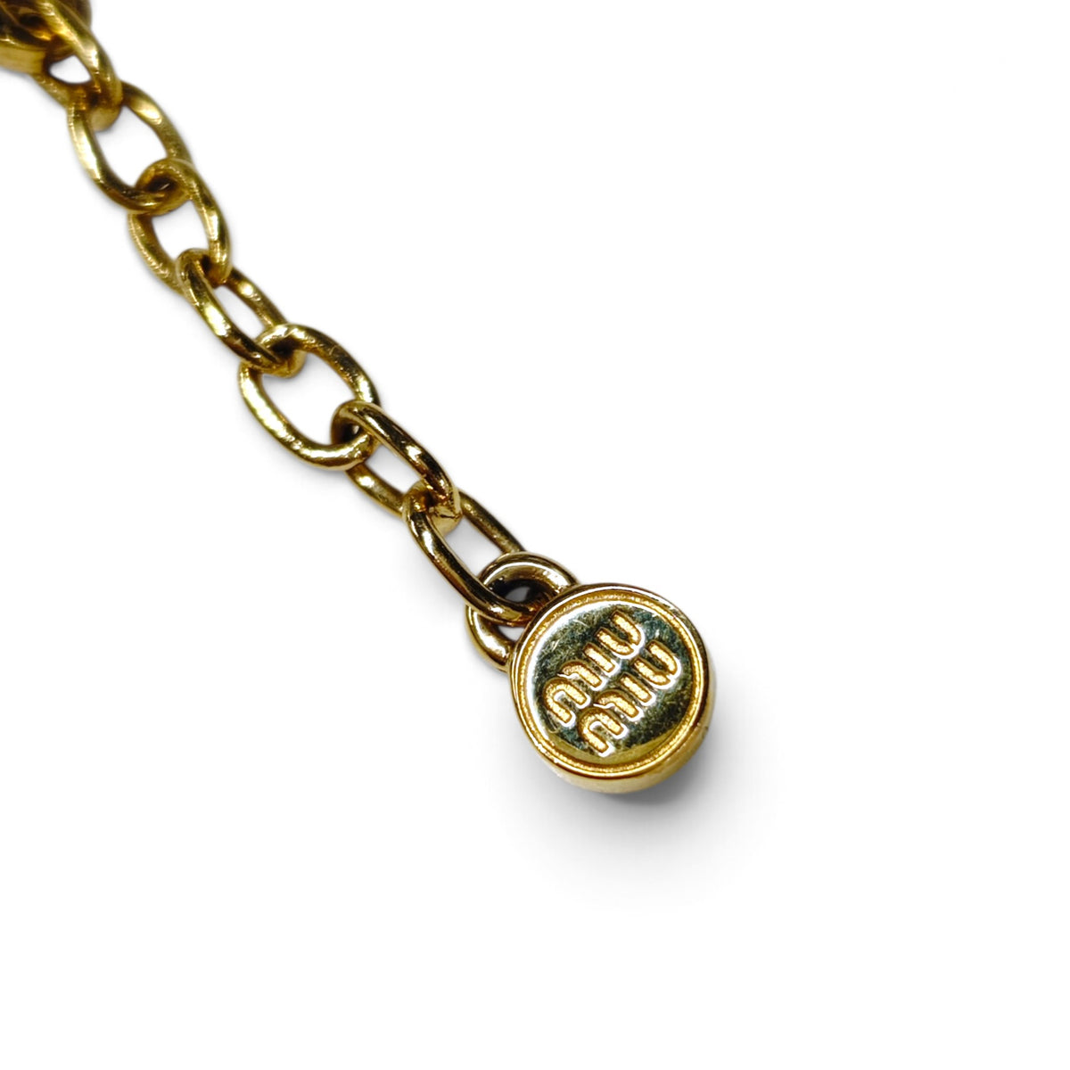 MIU MIU Bracelet Gold/White Rank B