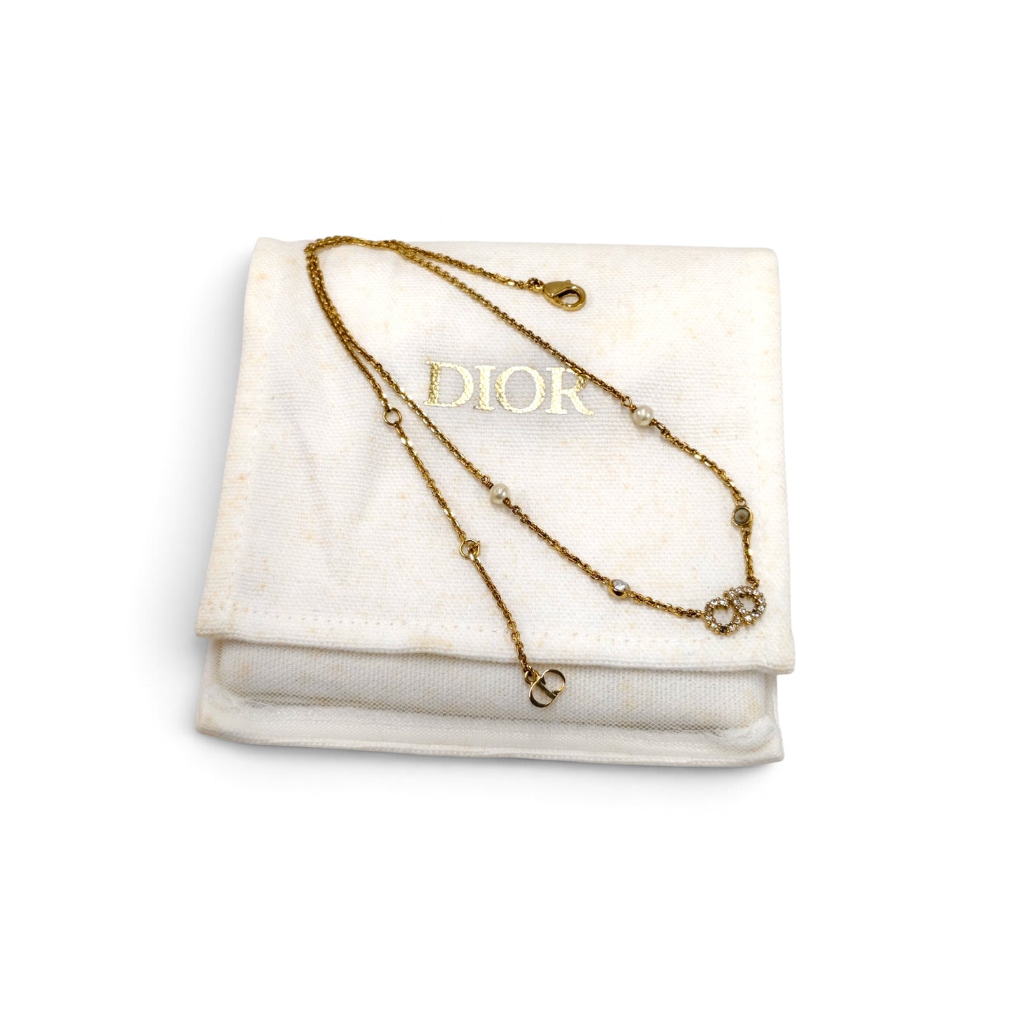 Christian Dior Necklace Gold Rank B *without part*