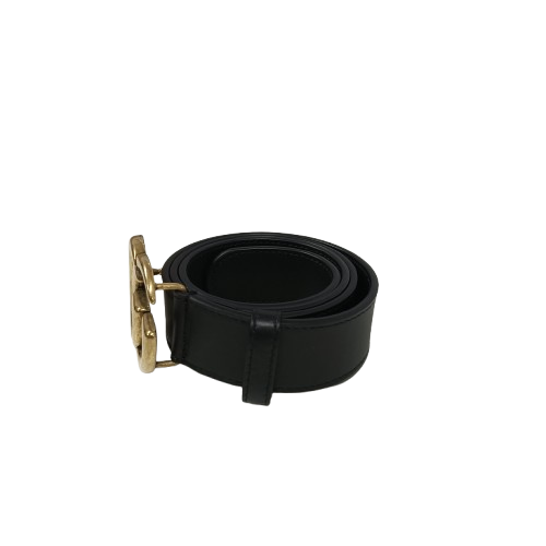 GUCCI Belt Black And Gold **Scratch 414516