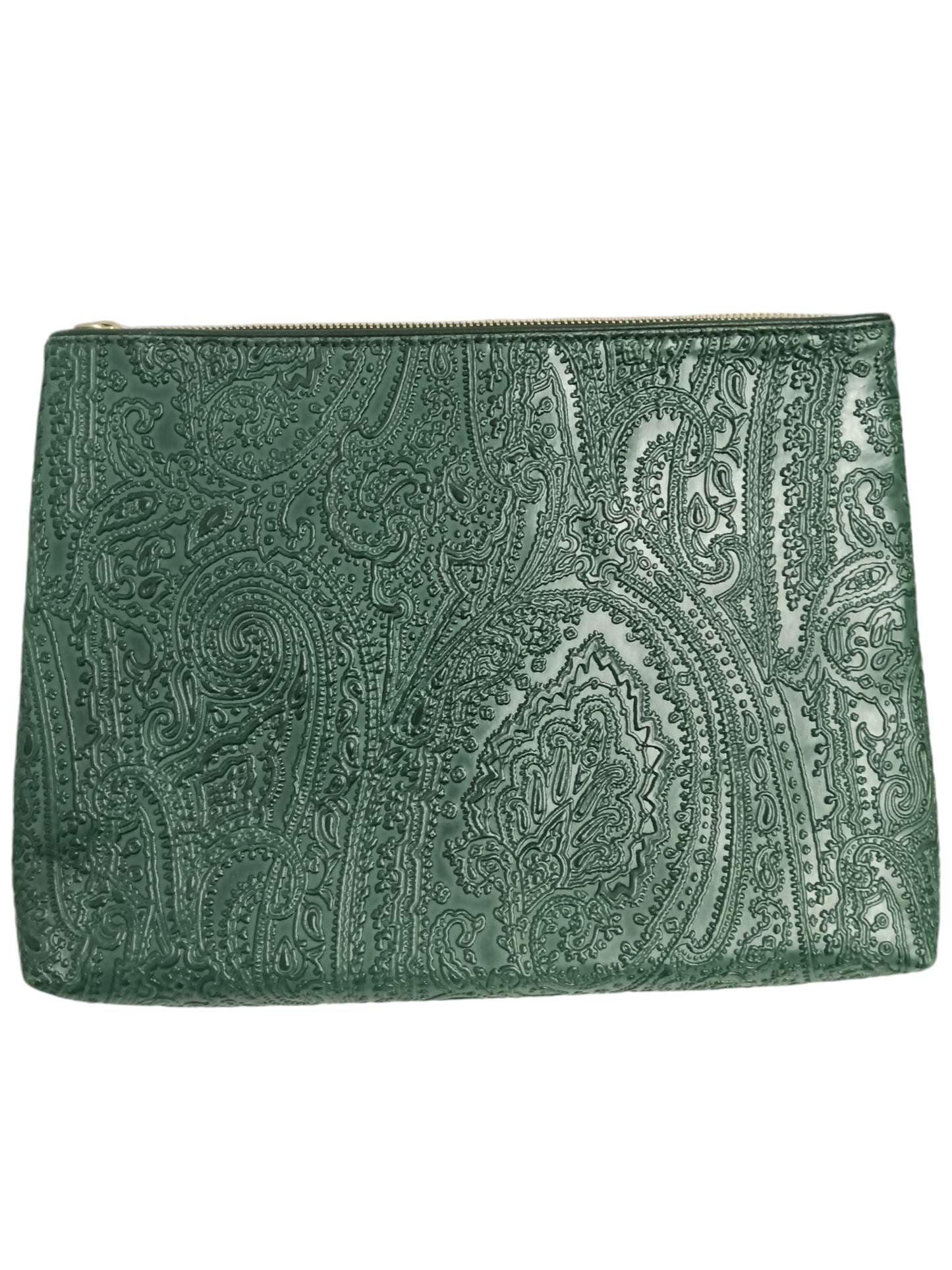 ETRO CLUTCH BAG GREEN 1E579-2145 25-02-16 RANK(B) *DAMAGE