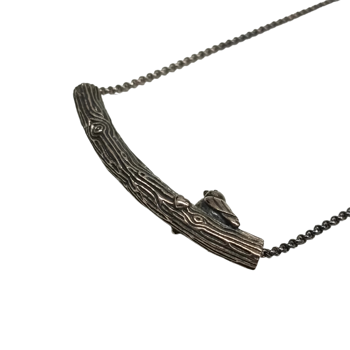 PANDORA Necklace Spring Bird Curved Bar